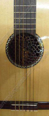 Guitarra de Corazón de Paloescrito RMG-CPBA púrpura con boca árabe imagen 2